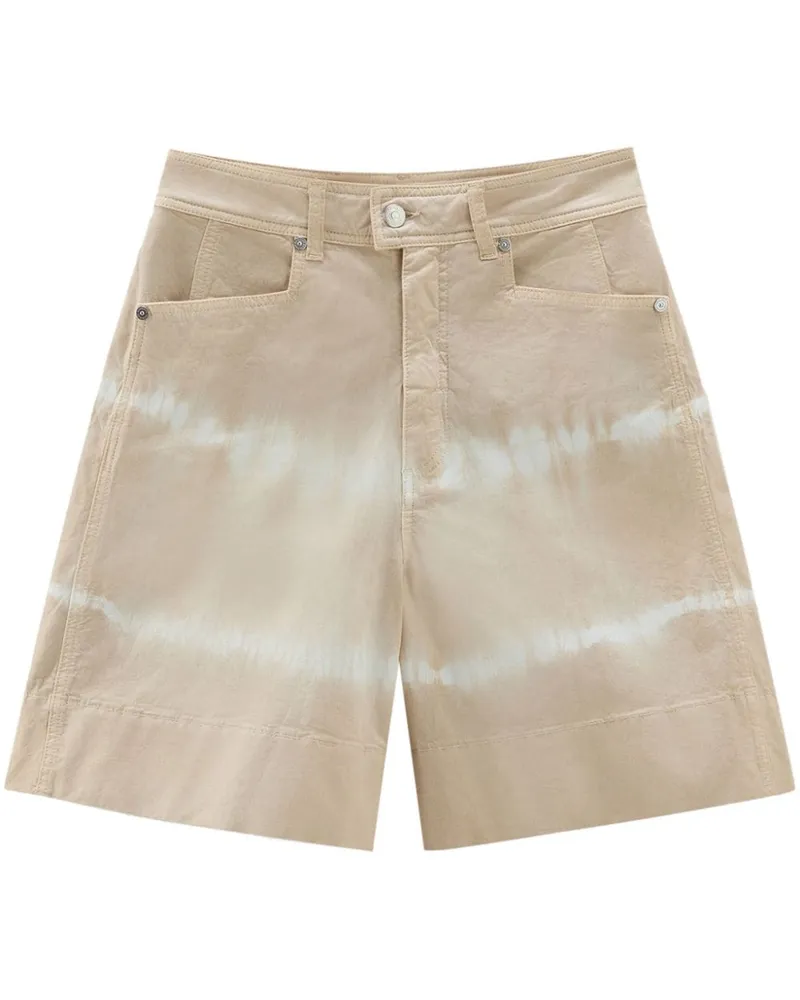 Woolrich High-Waist-Shorts mit Batikmuster - Nude Nude