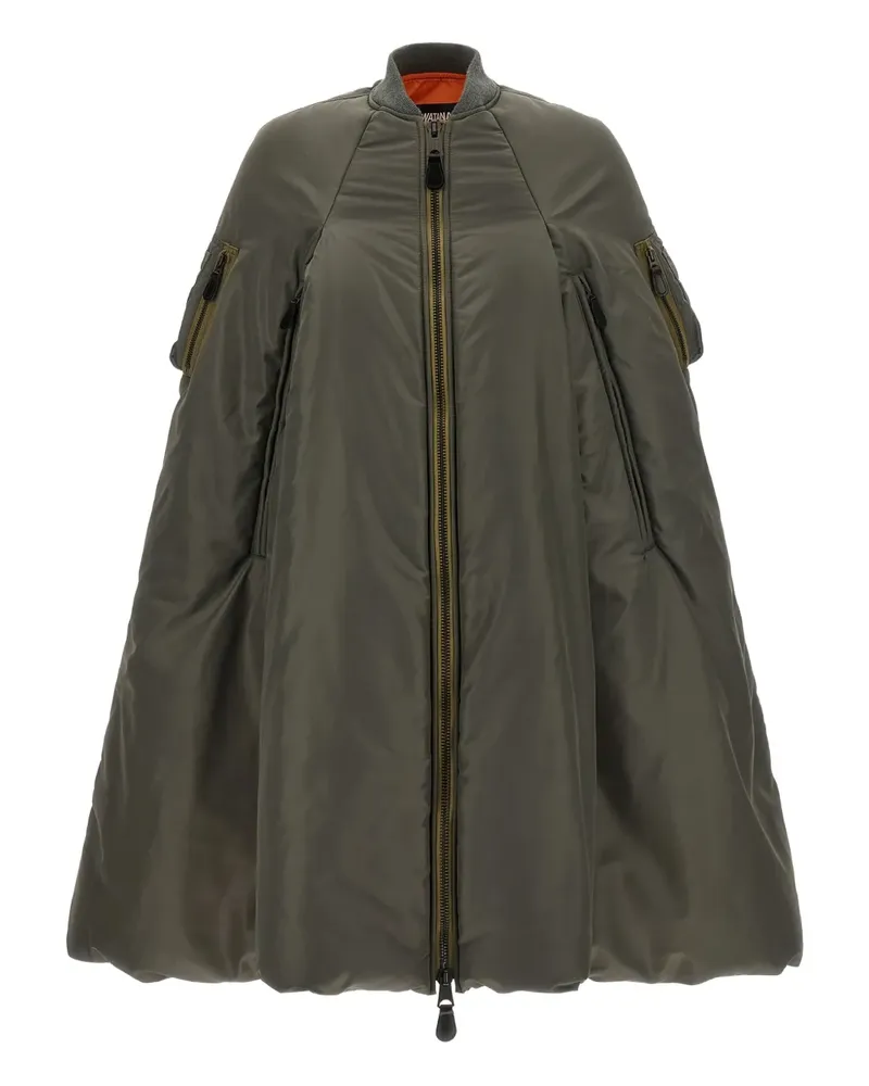 Junya Watanabe padded bomber cape - Grün Grün