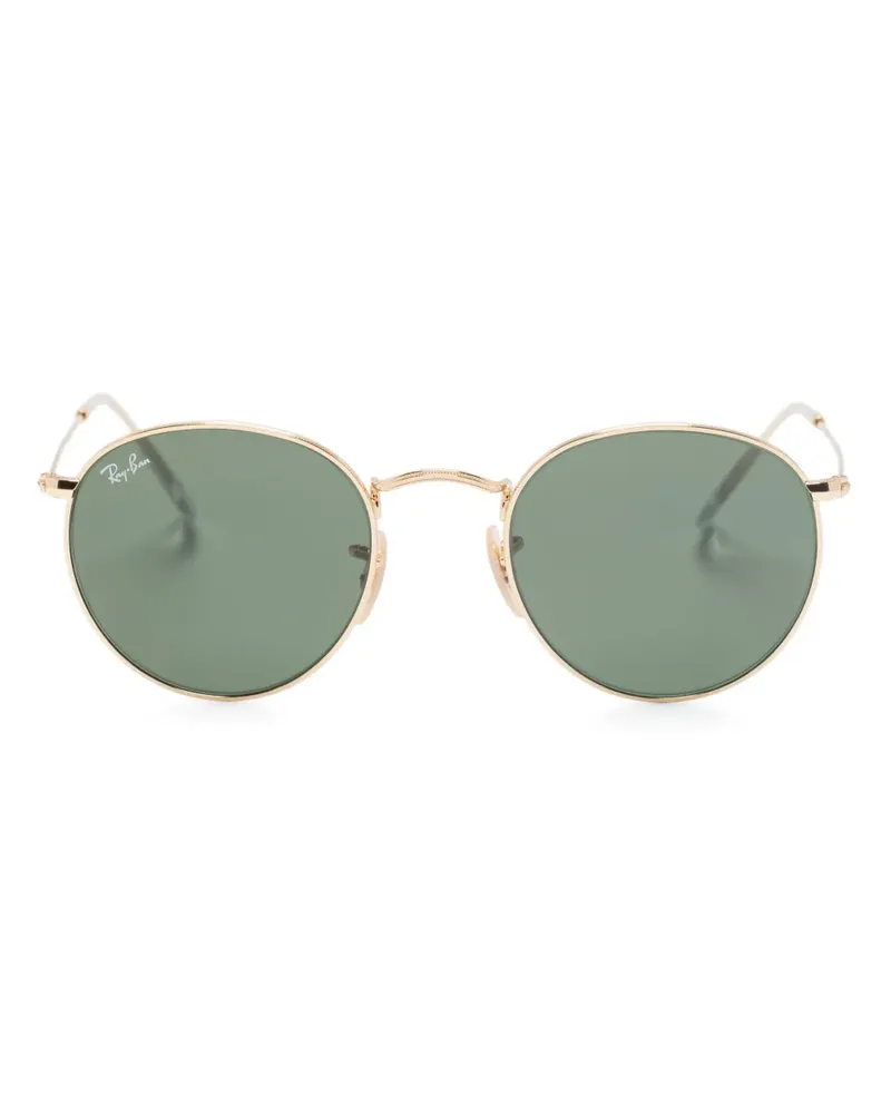 Ray Ban Sonnenbrille mit rundem Gestell - Gold Gold