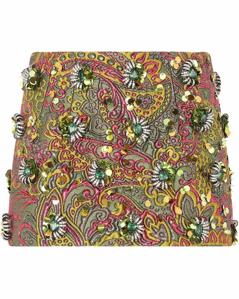 Dolce & Gabbana Verzierter Minirock - Grün Grün