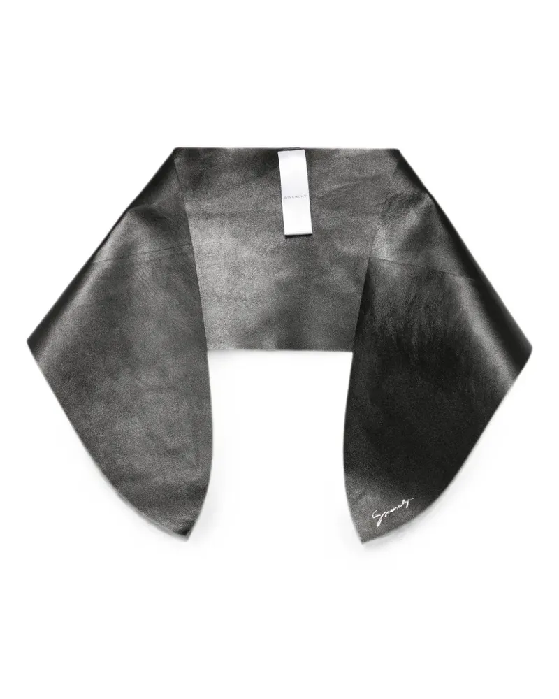 Givenchy logo-print leather scarf - Schwarz Schwarz
