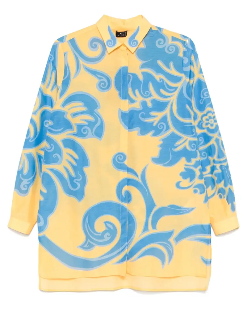 Etro Hemd mit Print - Gelb Gelb