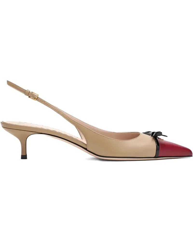 Valentino Garavani Slingback-Pumps mit Schleife 60mm - Braun Braun
