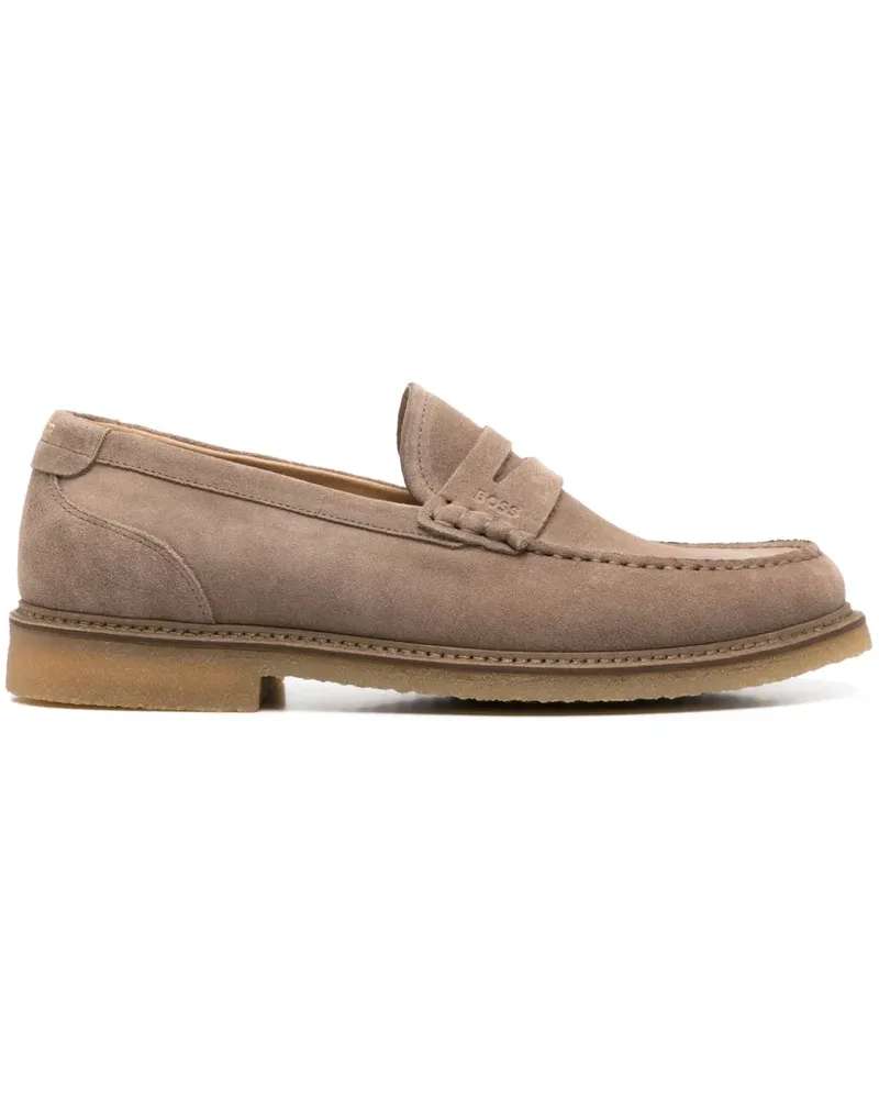 HUGO BOSS Loafer aus Wildleder - Nude Nude