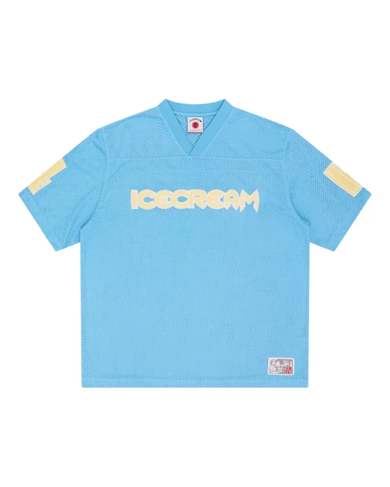 ICECREAM logo-print mesh T-shirt - Blau Blau