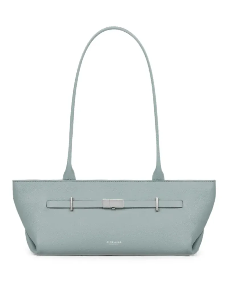DeMELLIER New York Schultertasche aus strukturiertem Leder - Blau Blau