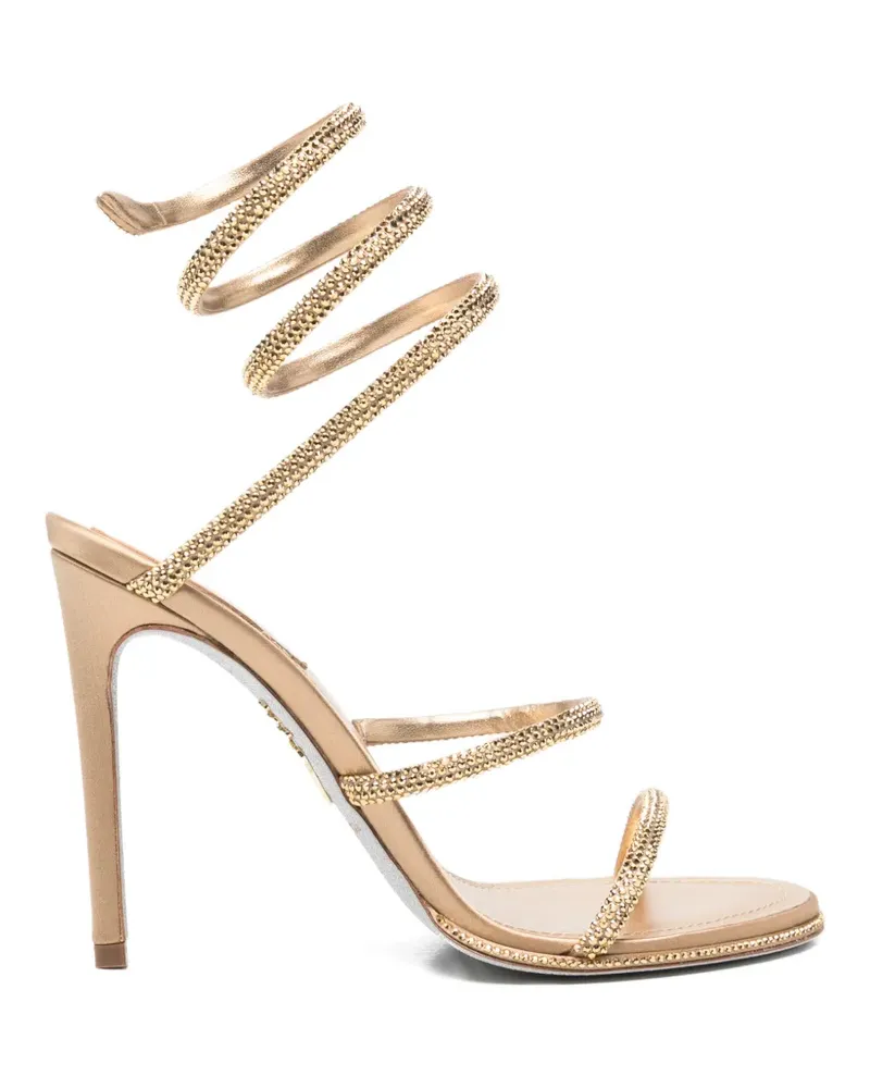 René Caovilla Cleo crystal-embellished sandals - Gold Gold