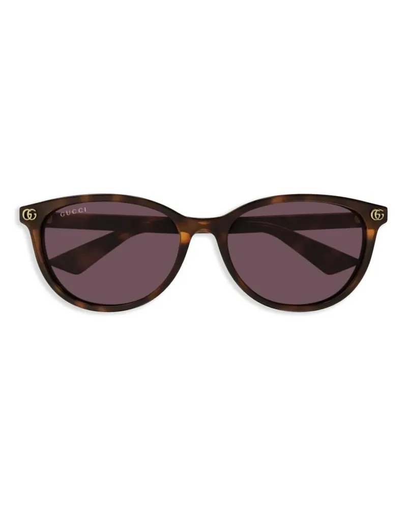 Gucci Sonnenbrille mit eckigem Gestell - Braun Braun
