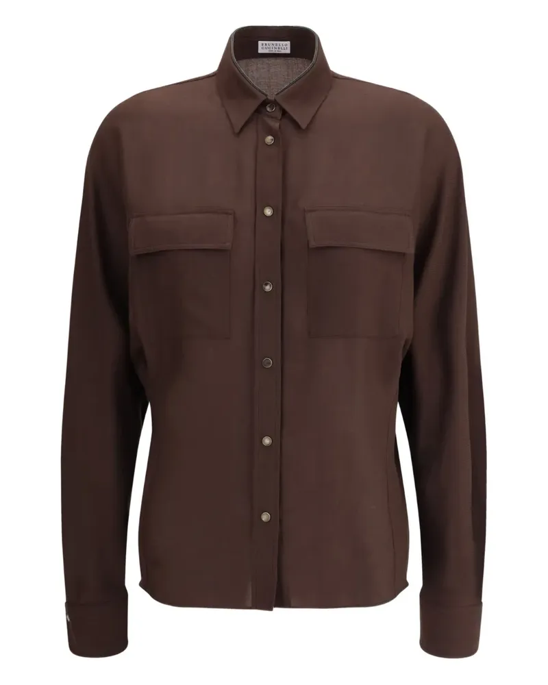 Brunello Cucinelli Klassisches Hemd - Braun Braun