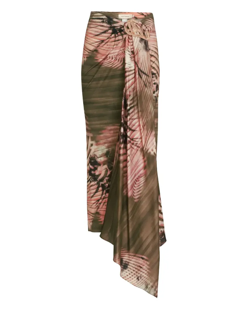 Silvia Tcherassi Adrika asymmetric midi skirt - Rosa Rosa