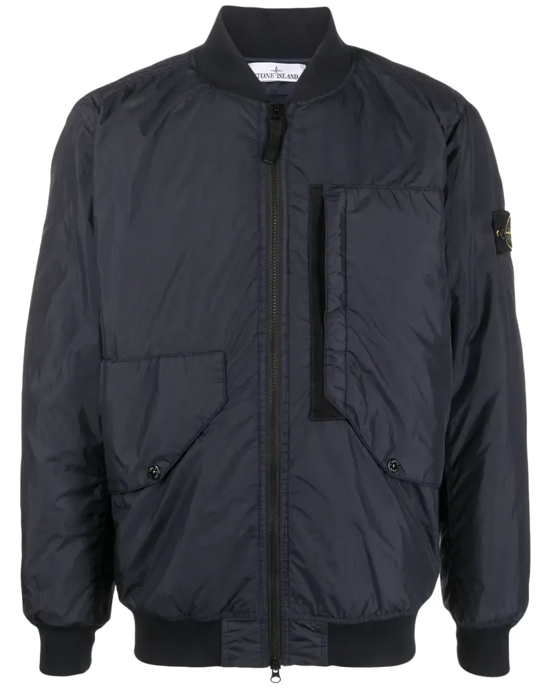 Stone Island Bomberjacke mit Kontrasteinsätzen - Blau Blau