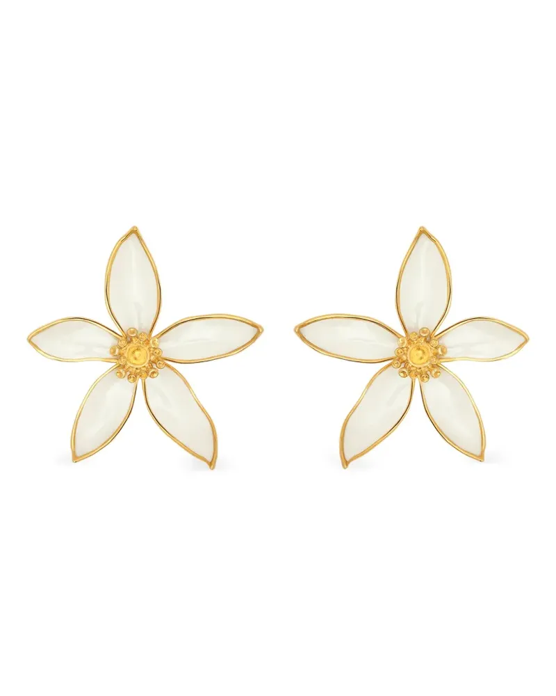Oscar de la Renta Ohrclips mit Orangenblüte - Gold Gold