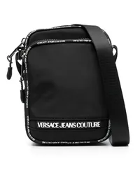 Versace Jeans Kuriertasche mit Logo-Streifen Schwarz