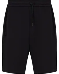 Emporio Armani Kordelzug-Bermudas mit Logo-Streifen Schwarz