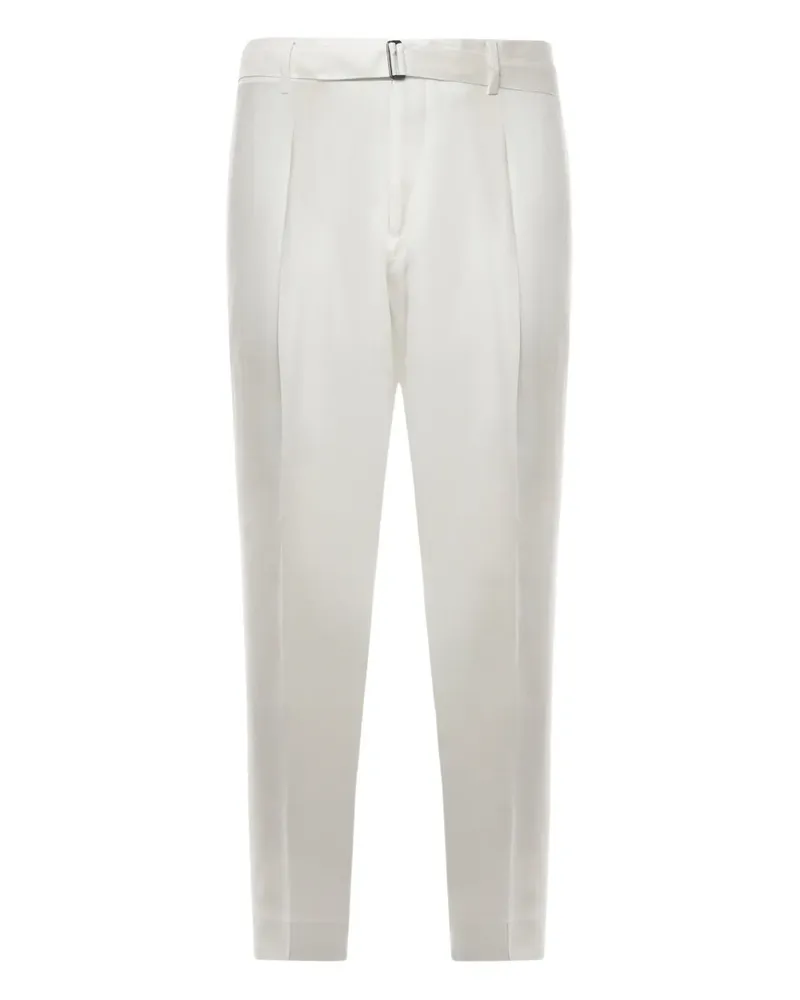 Be Able belted cotton trousers - Weiß Weiß