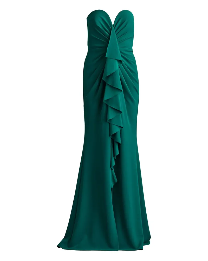 Tadashi Shoji Schulterfreie Robe mit Volants - Grün Grün