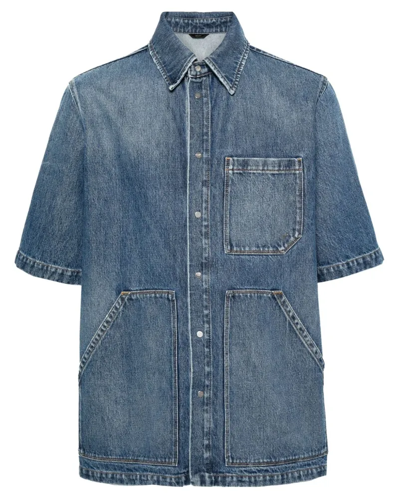 Fendi Jeanshemd mit mehreren Taschen - Blau Blau