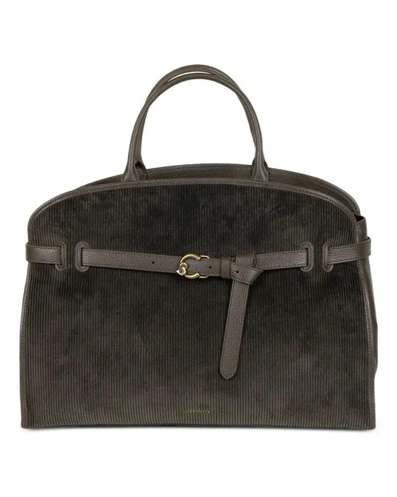Coccinelle Tote Bag mit Cordoptik - Braun Braun