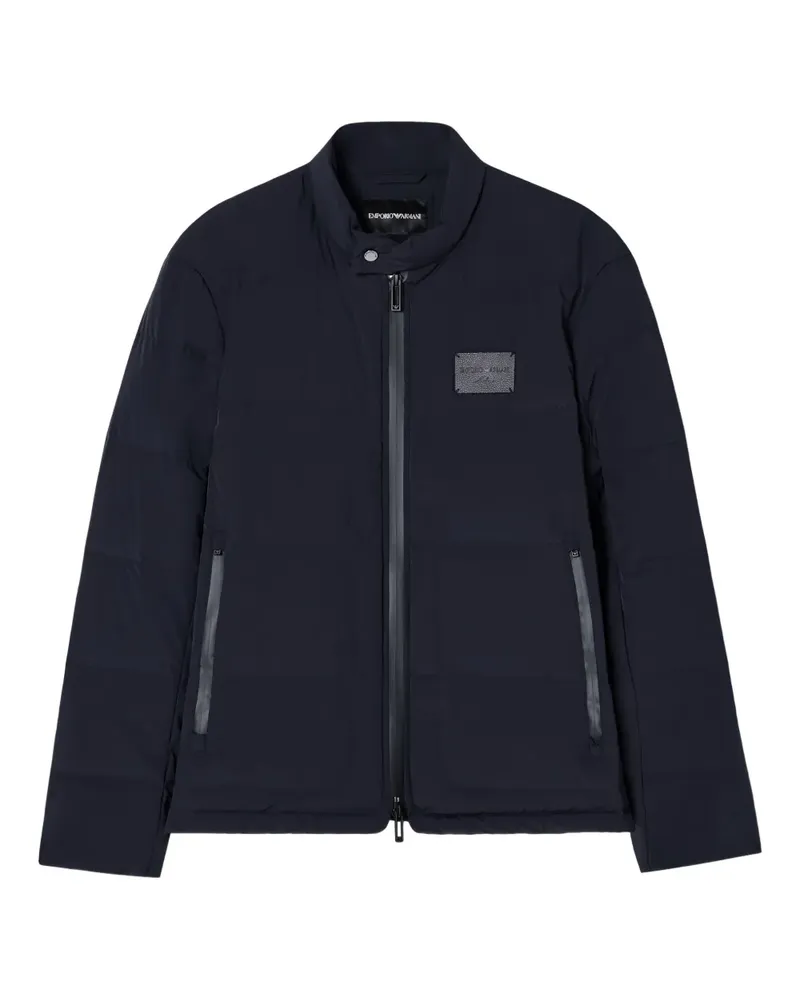 Emporio Armani padded logo patch jacket - Blau Blau