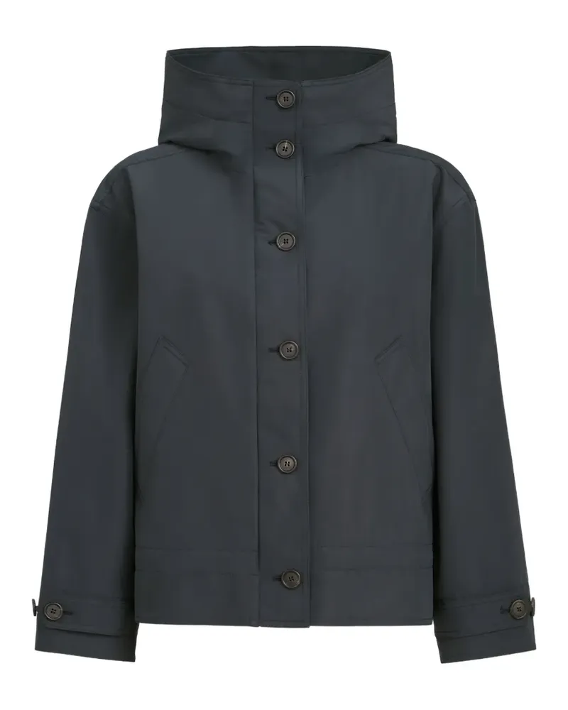 Brunello Cucinelli Techno cotton taffeta outerwear jacket with shiny zipper pull - Blau Blau