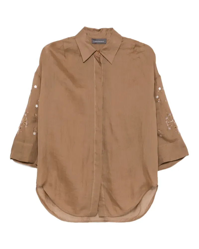 Lorena Antoniazzi sequin-embellished shirt - Braun Braun