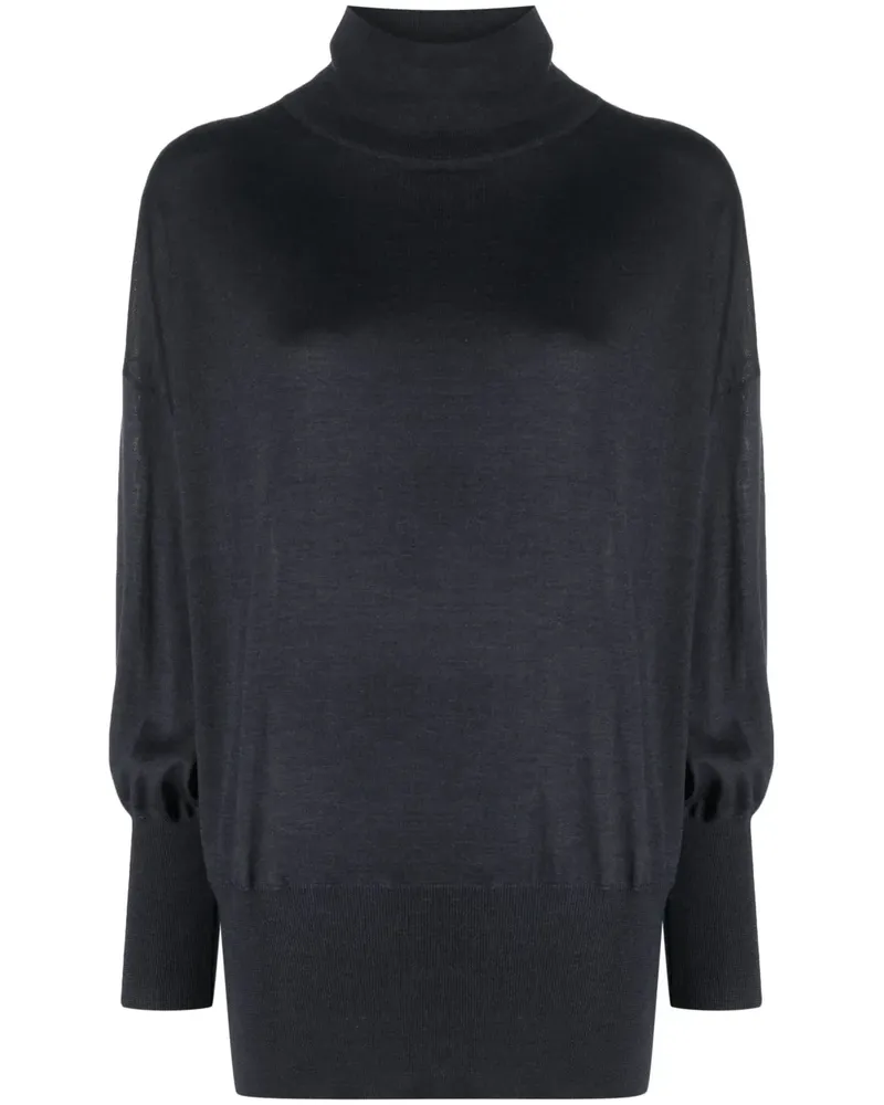 Brunello Cucinelli Gestrickter Rollkragenpullover - Blau Blau