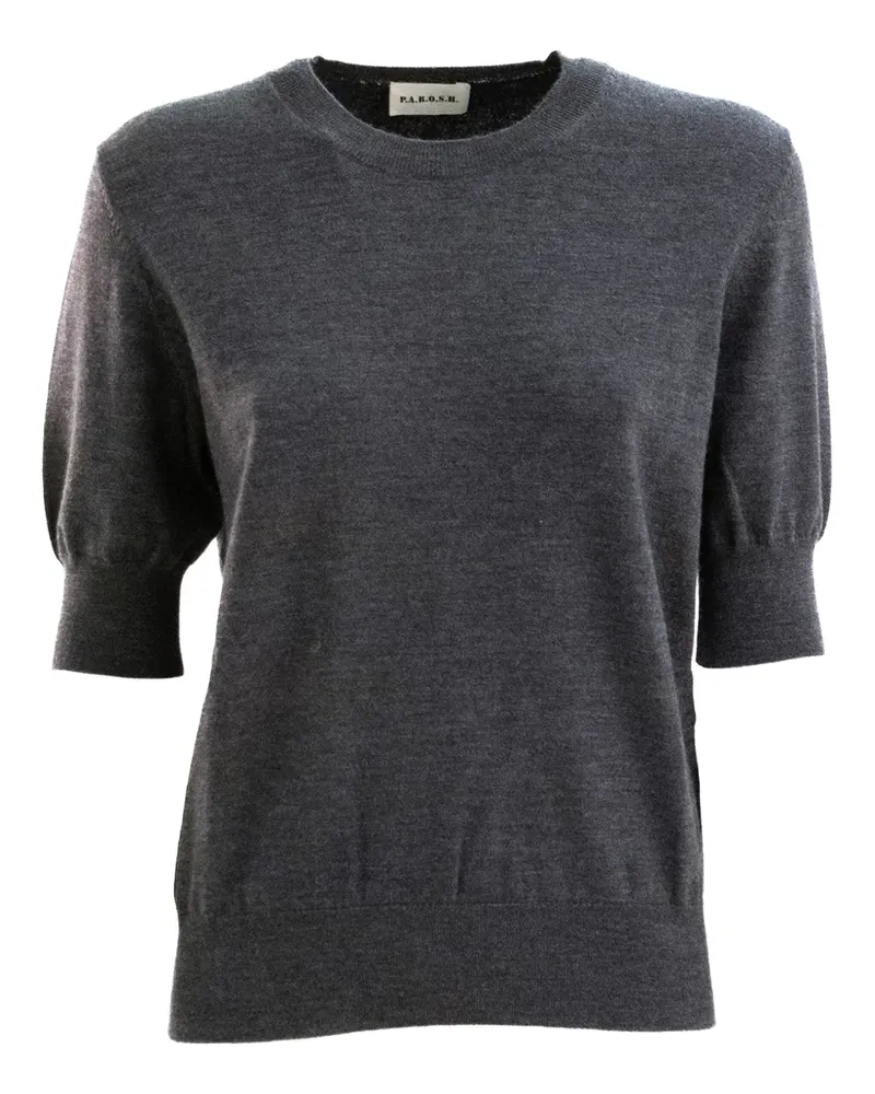 P.A.R.O.S.H. P.A.R.O H. Kurzärmeliger Pullover - Grau Grau