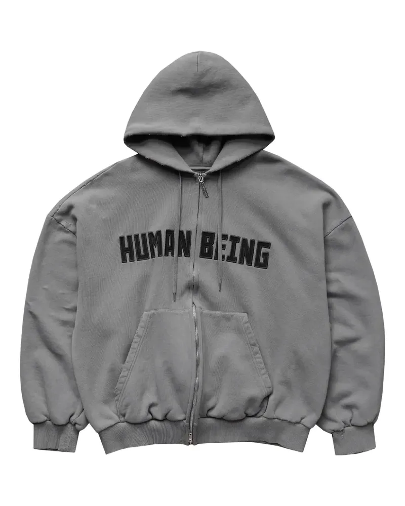 Balenciaga Kapuzenjacke mit Reißverschluss - Grau Grau
