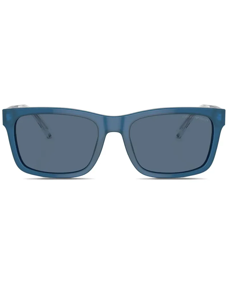 Emporio Armani Sonnenbrille mit eckigem Gestell - Blau Blau