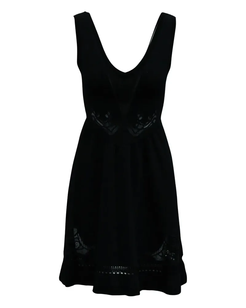 Sandro lace-trimmed sleeveless mini dress - Schwarz Schwarz