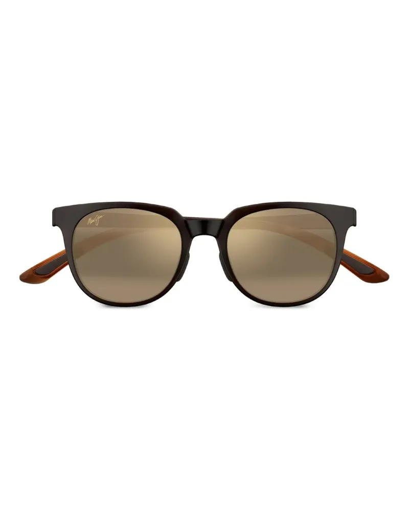 Maui Jim Runde Sonnenbrille mit Farbverlauf-Bügeln - Braun Braun