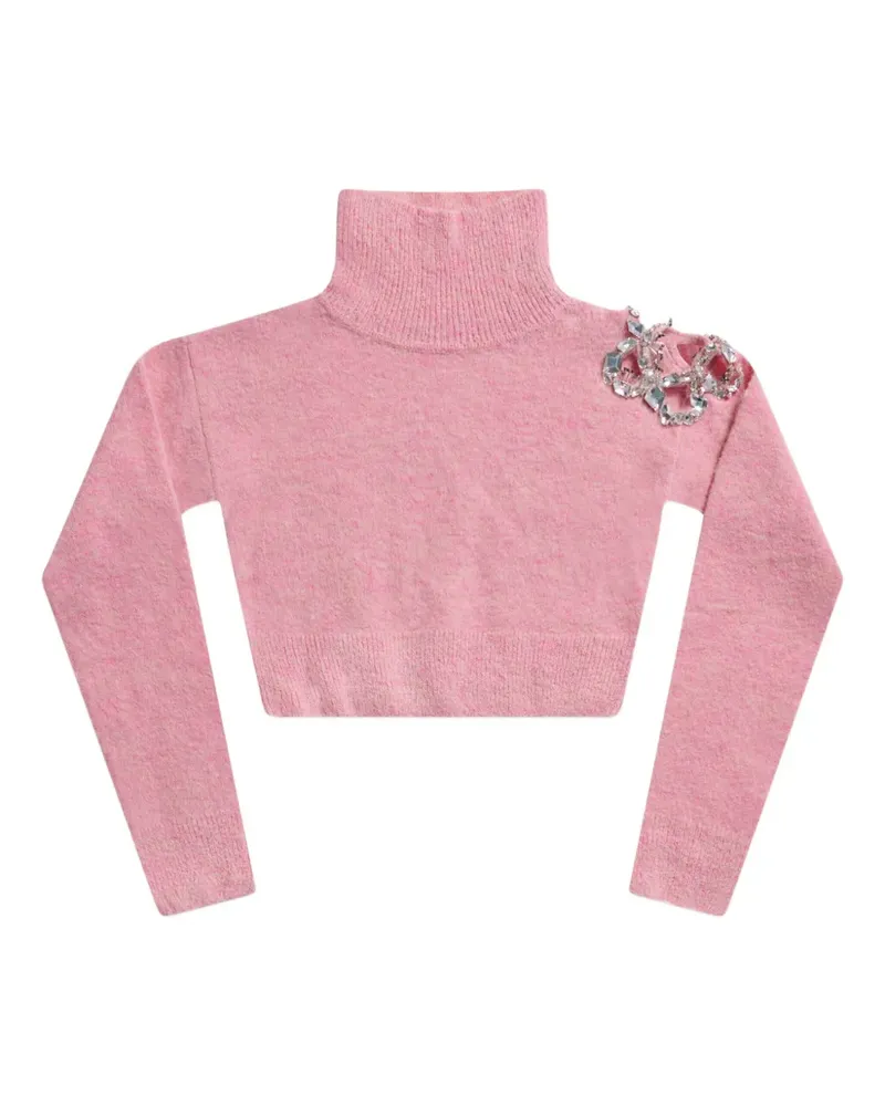Area Rollkragenpullover mit Blumen-Print - Rosa Rosa