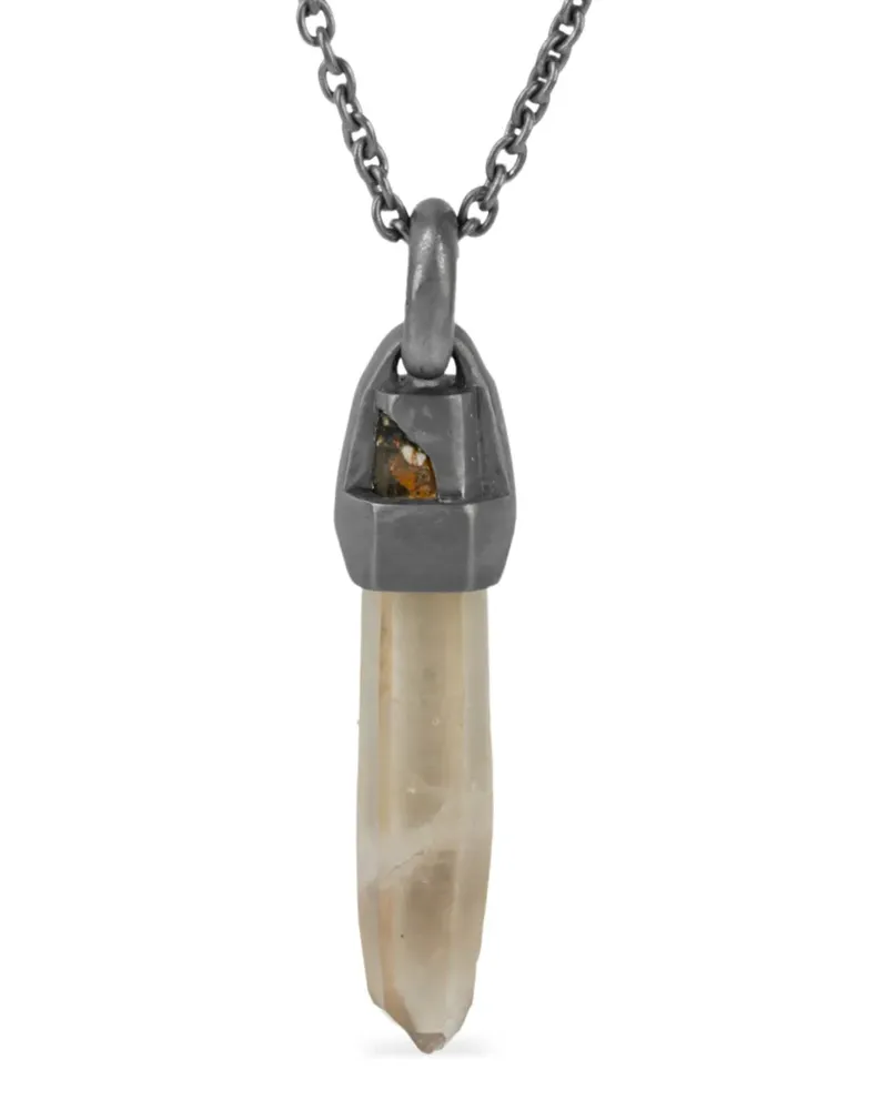 Parts Of Four sterling silver Talisman Smoky Quartz necklace - Grau Grau