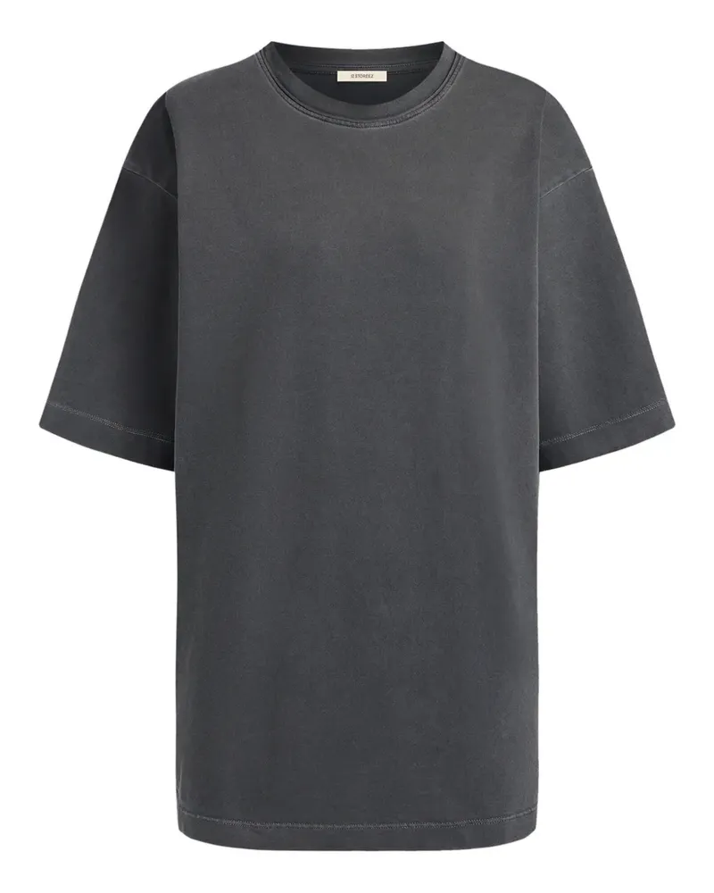 12 STOREEZ T-Shirt mit rundem Ausschnitt - Grau Grau