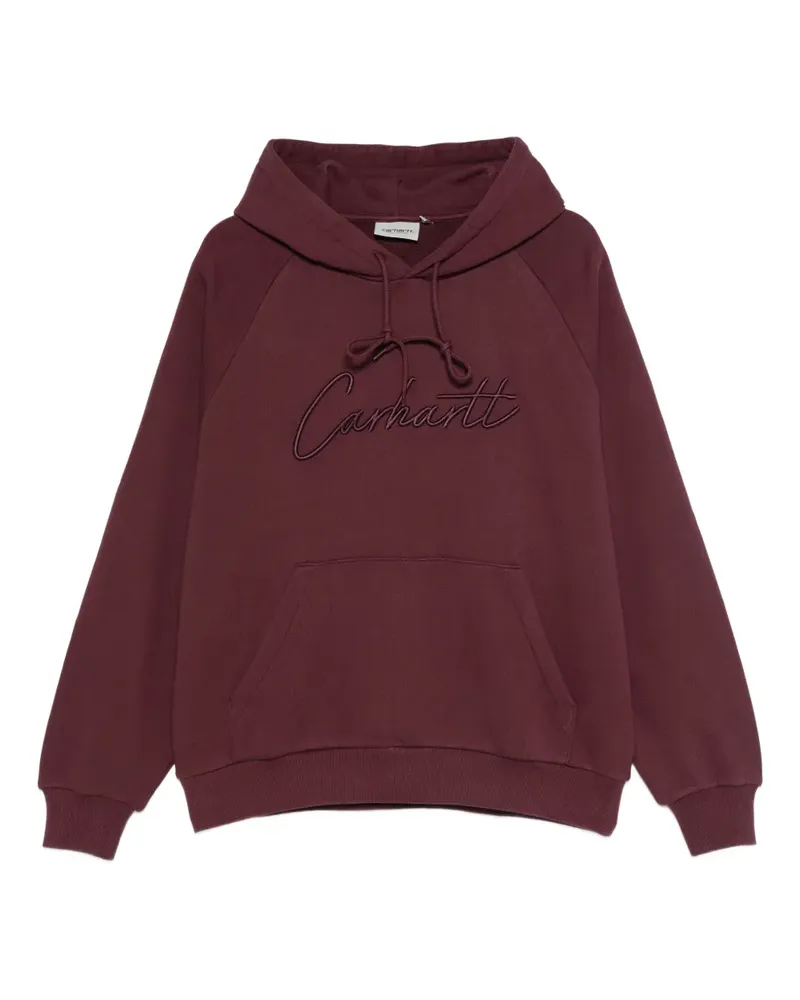 Carhartt WIP embroidered script logo hoodie - Rot Rot