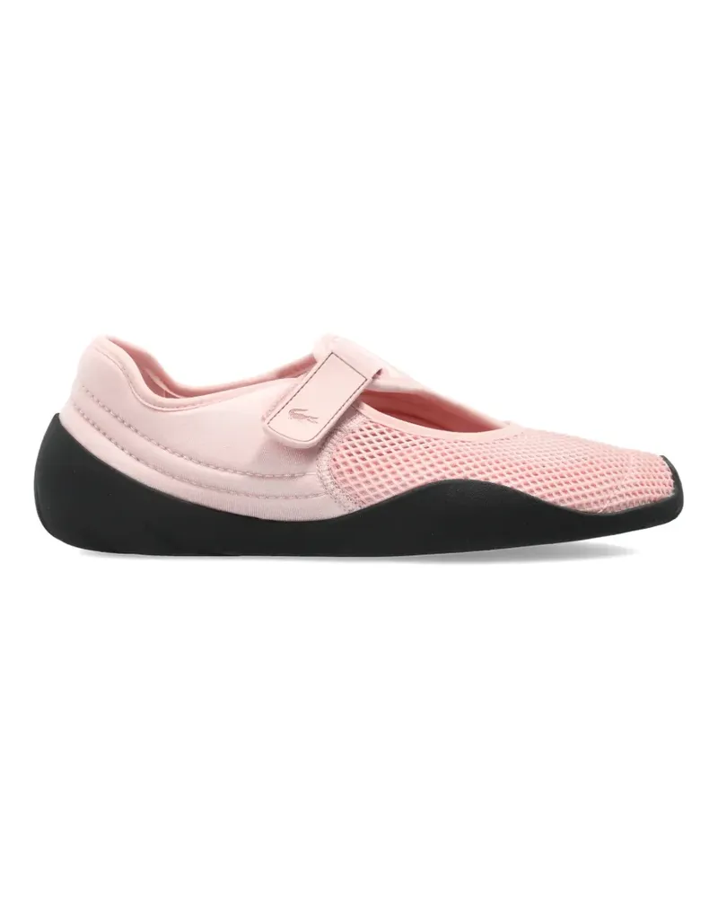 Lacoste Low Mystere mesh-panel touch-strap sneakers - Rosa Rosa