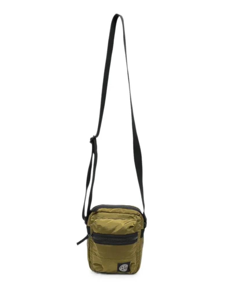 Stone Island logo-patch messenger bag - Grün Grün