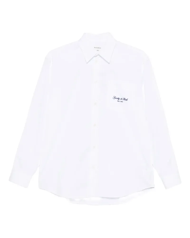 SPORTY & RICH logo-embroidered shirt - Weiß Weiß