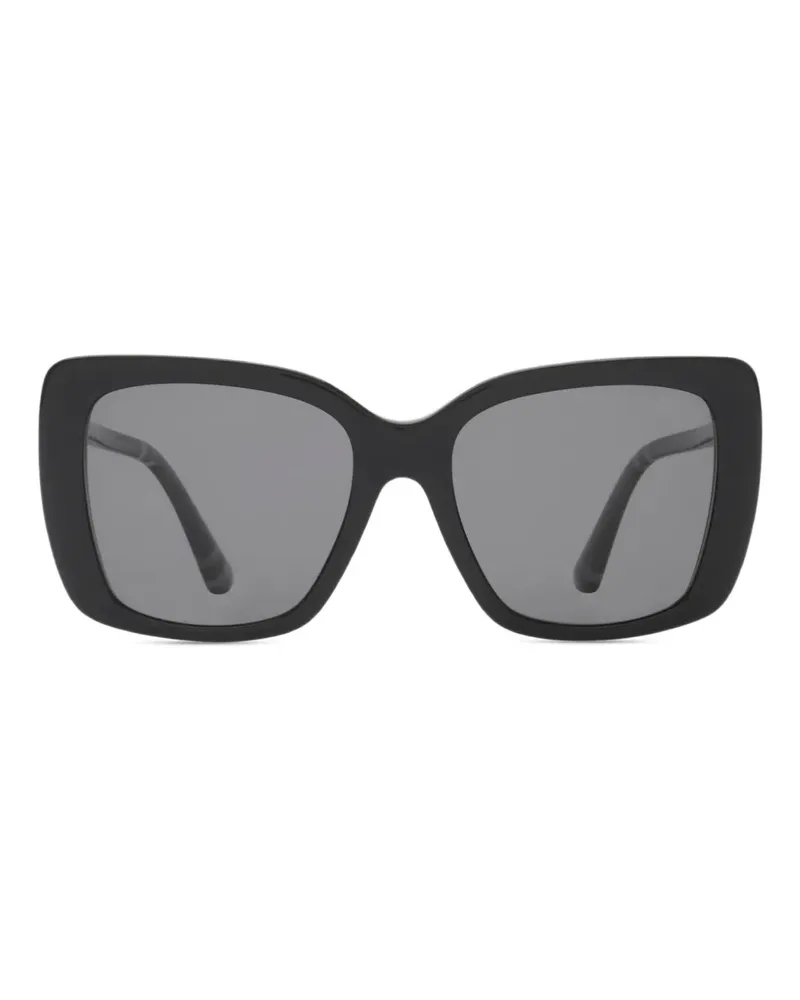 Burberry Sonnenbrille mit Oversized-Gestell - Schwarz Schwarz