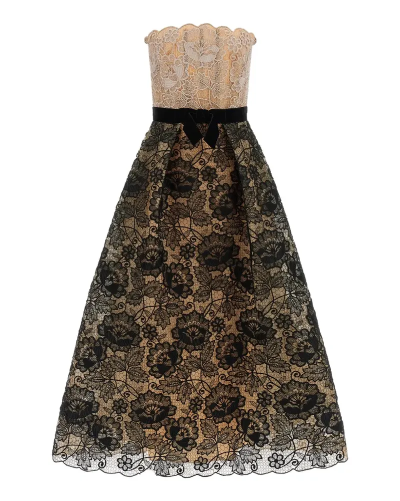 Elie Saab Kleid mit Spitze - Schwarz Schwarz