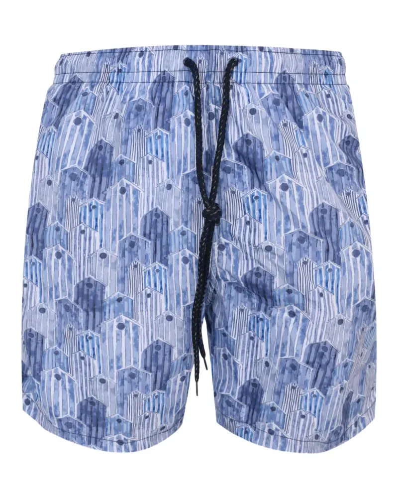 Drumohr  drawstring slub-texture shorts - Blau Blau