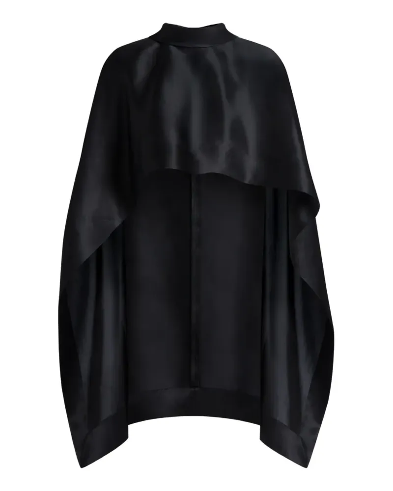 Alberta Ferretti Cape mit Stehkragen - Schwarz Schwarz