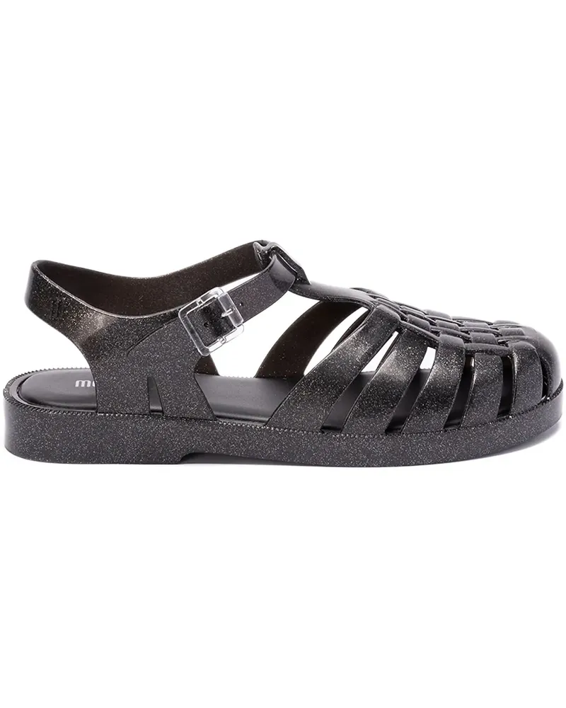 Melissa Possession Pantoletten im Glitter-Look - Schwarz Schwarz