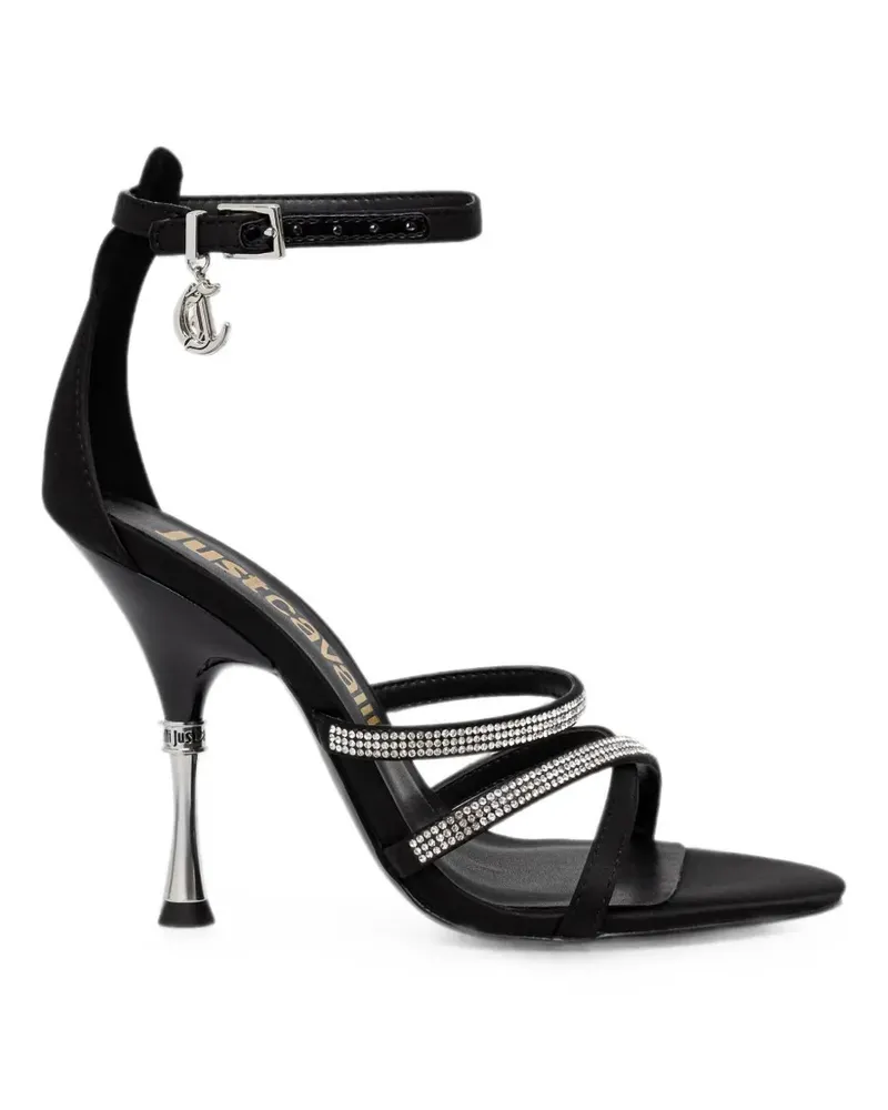 Just Cavalli crystal-embellished buckle-fastening sandals - Schwarz Schwarz