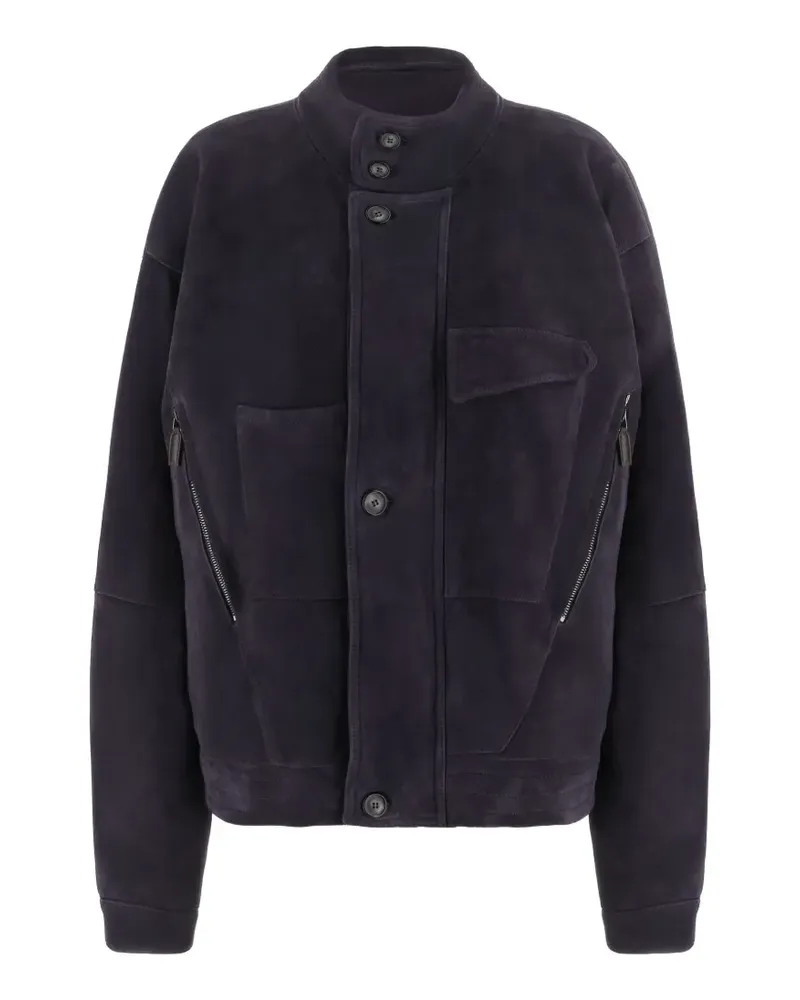 Giorgio Armani suede panelled jacket - Violett Violett