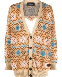 Dsquared2 Cardigan mit geometrischem Print Nude