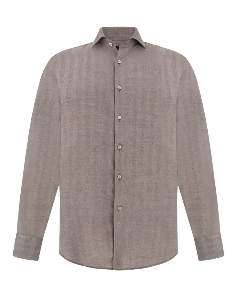 Paul & Shark X-Soft Twill-Hemd - Braun Braun