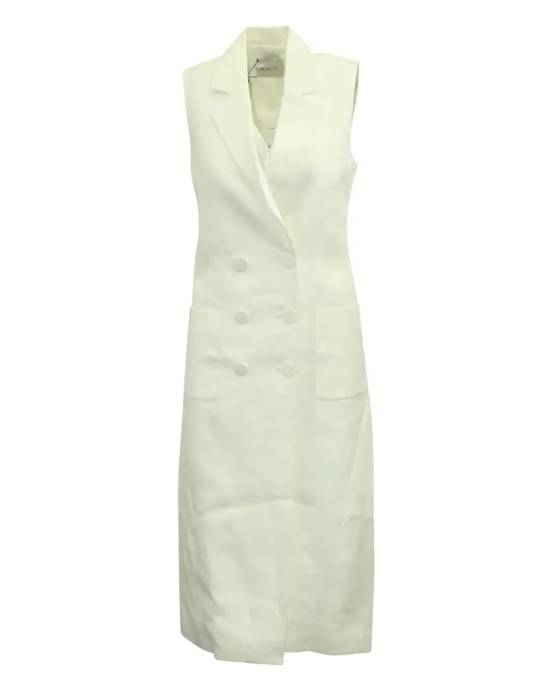RACIL double-breasted linen dress - Weiß Weiß