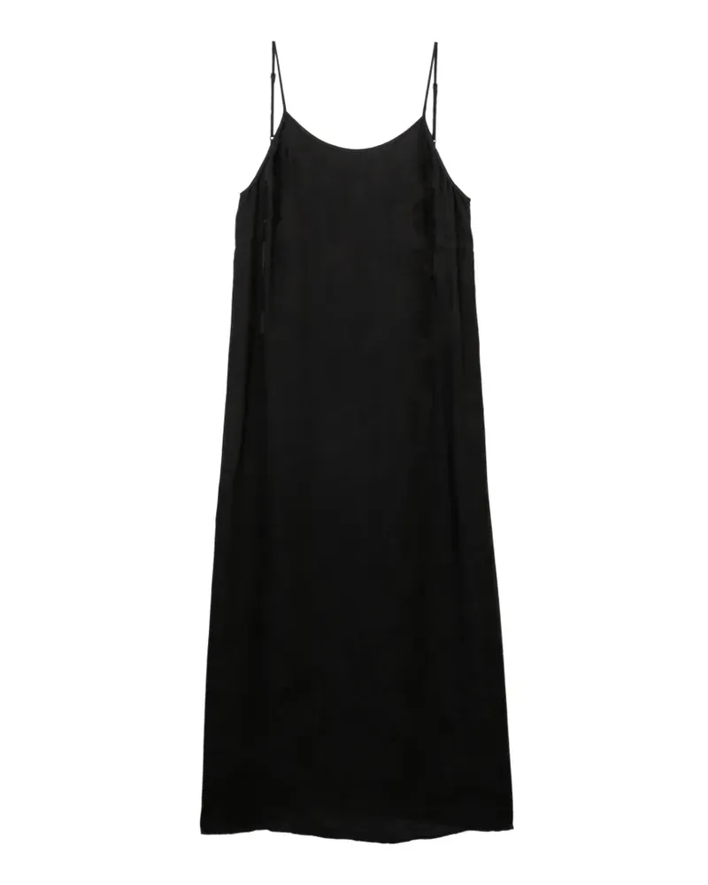 Uma Wang Kleid mit Einsätzen in Samtoptik - Schwarz Schwarz