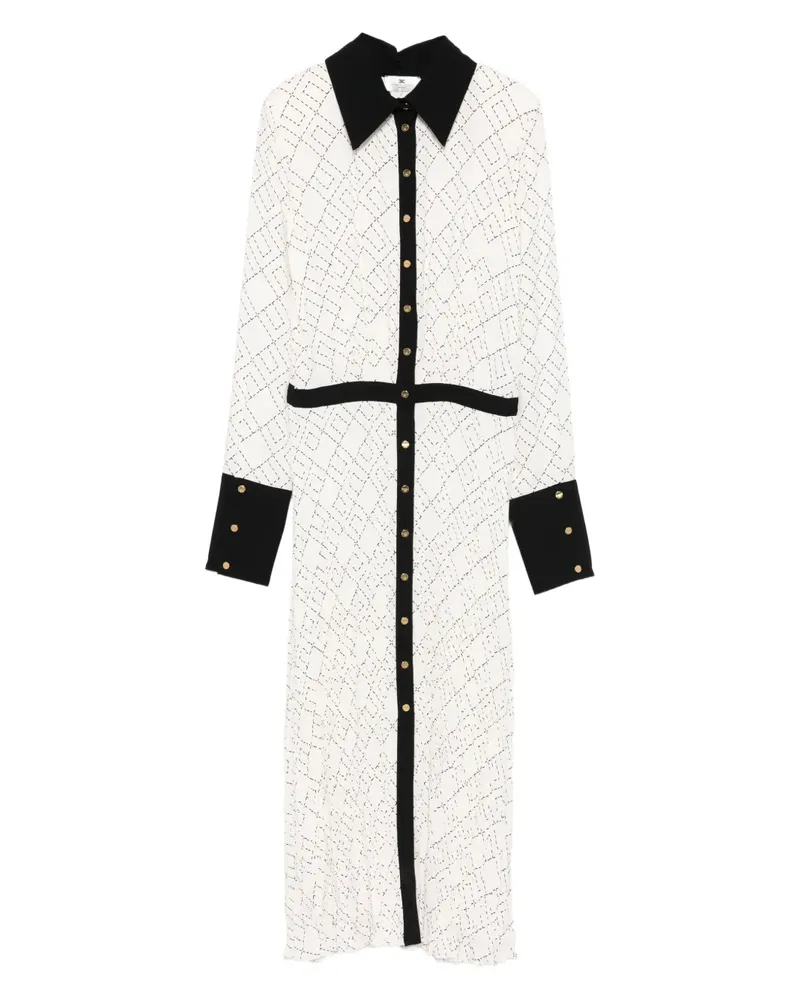 Elisabetta Franchi Maxikleid mit geometrischem Print - Weiß Weiß